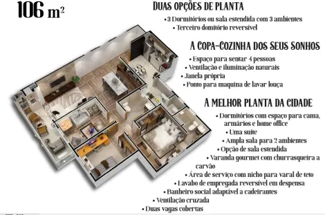 imagem 5 - Apartamento - Ed . Terra Di Riomaggiore - 3 Dormitórios - 106 m² imagem 5 - Apartamento - Ed . Terra Di Riomaggiore - 3 Dormitórios - 106 m²